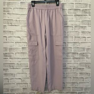 Women’s a new day light purple cargo straight leg ankle pants, size medium